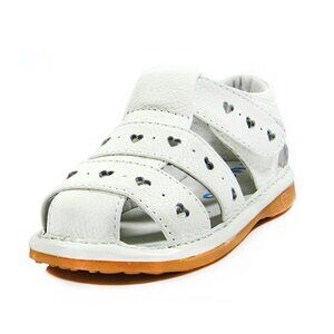 NEW ⭐️ White Squeaky Fisherman Sandal with Hearts - Toddler Size 10